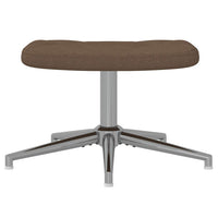 Poltrona Relax con Sgabello Marrone in Tessuto 327603