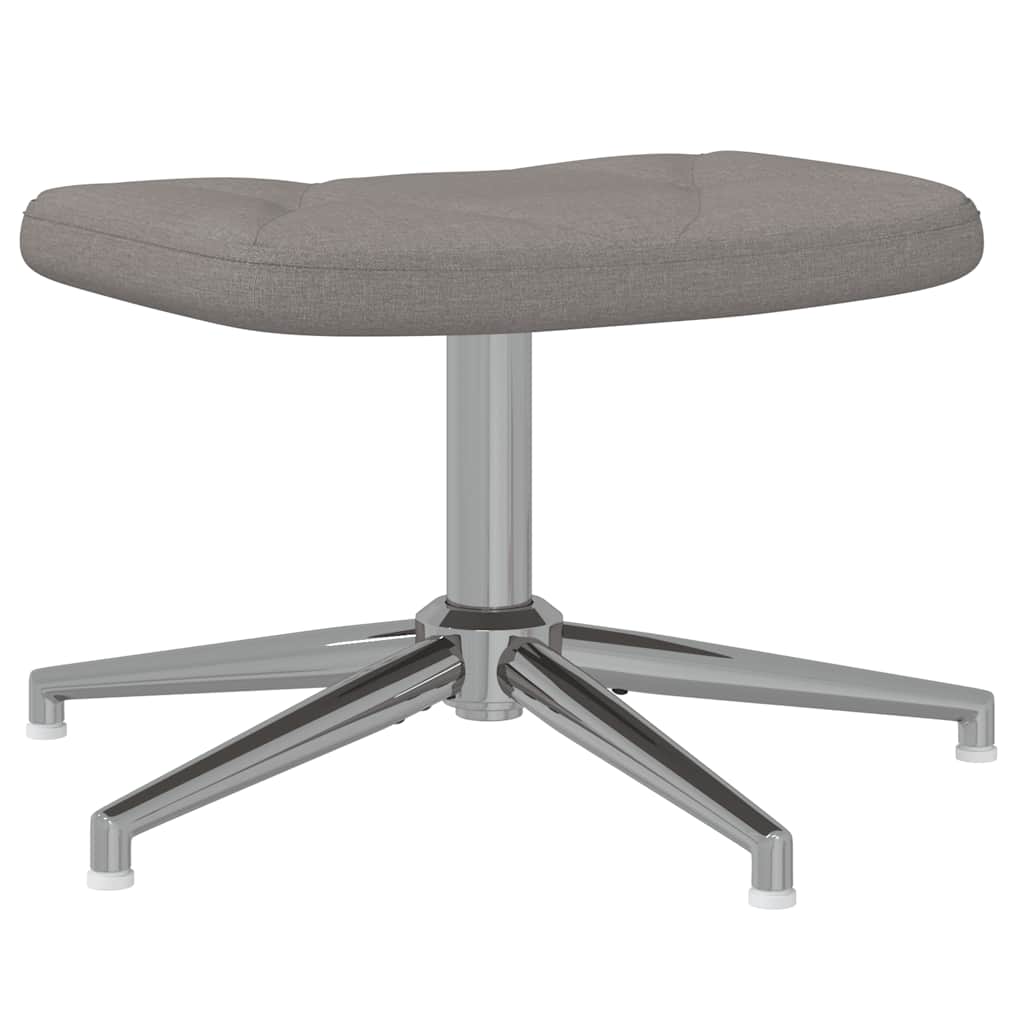 Poltrona Relax con Sgabello Tortora in Tessuto 327609