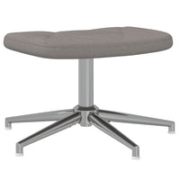 Poltrona Relax con Sgabello Tortora in Tessuto 327609