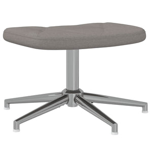 Poltrona Relax con Sgabello Tortora in Tessuto 327609