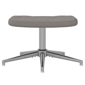 Poltrona Relax con Sgabello Tortora in Tessuto 327609