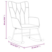 Sedia a Dondolo Verde in Tessuto 327616