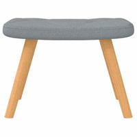 Poltrona a Dondolo con Poggiapiedi Grigio Chiaro in Tessuto 327622