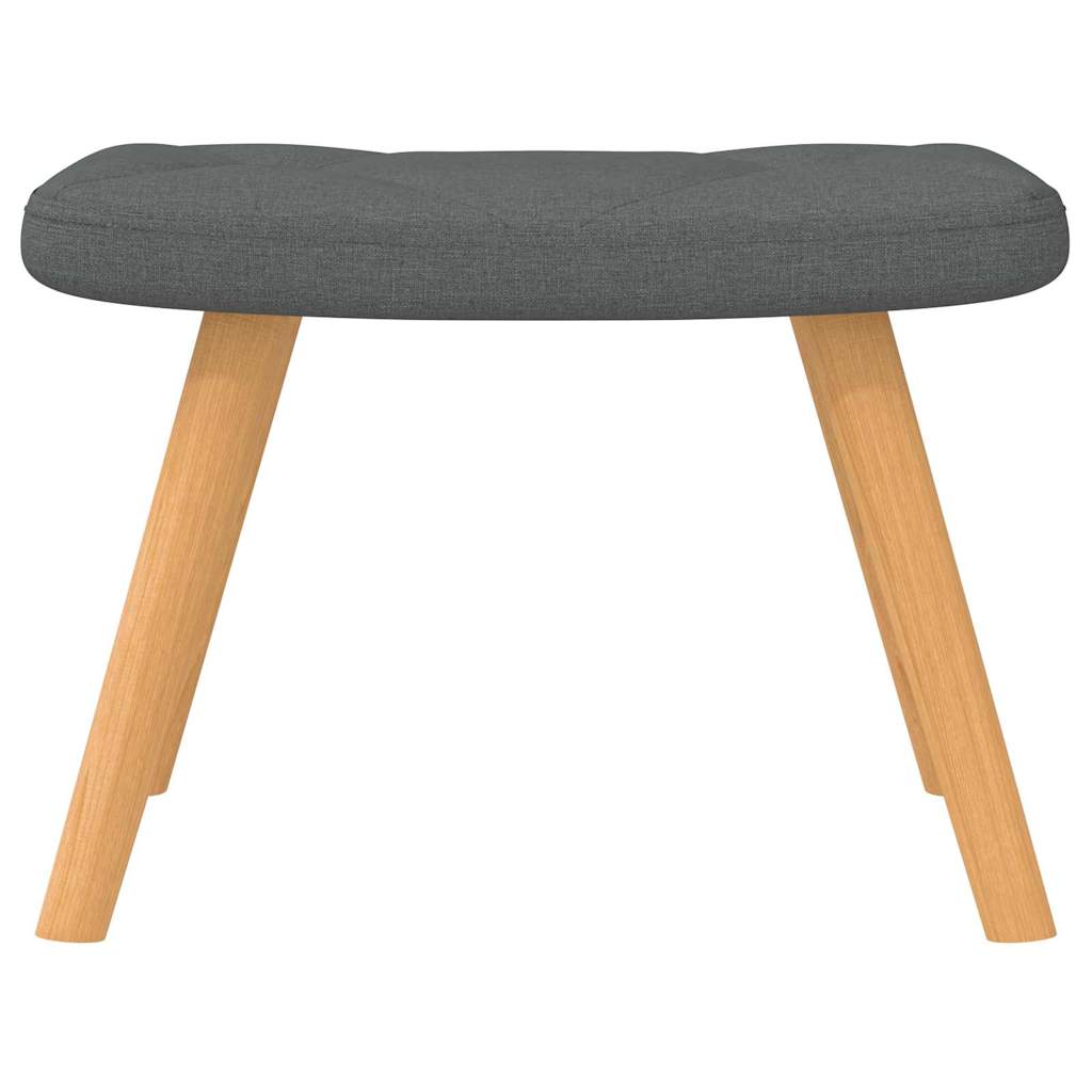 Poltrona a Dondolo con Poggiapiedi Grigio Scuro in Tessuto 327623