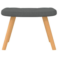 Poltrona a Dondolo con Poggiapiedi Grigio Scuro in Tessuto 327623