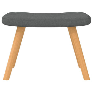 Poltrona a Dondolo con Poggiapiedi Grigio Scuro in Tessuto 327623