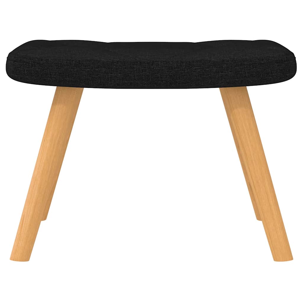 Poltrona a Dondolo con Poggiapiedi Nero in Tessuto 327628