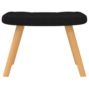 Poltrona a Dondolo con Poggiapiedi Nero in Tessuto 327628