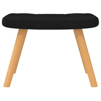 Poltrona a Dondolo con Poggiapiedi Nero in Tessuto 327628