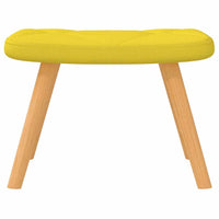 Poltrona a Dondolo con Poggiapiedi Giallo Senape in Tessuto 327629