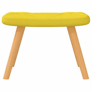 Poltrona a Dondolo con Poggiapiedi Giallo Senape in Tessuto 327629