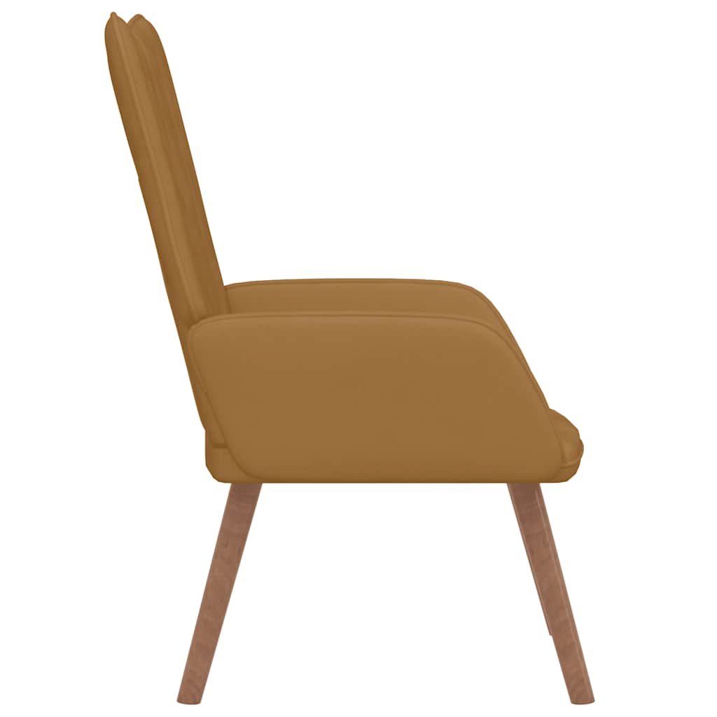 Poltrona Relax Marrone in Velluto 327663