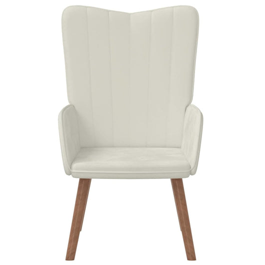 Poltrona Relax Bianco Crema in Velluto cod mxl 10426