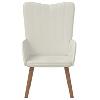 Poltrona Relax Bianco Crema in Velluto 327664