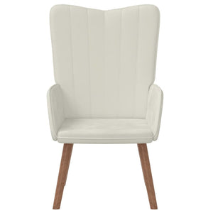 Poltrona Relax Bianco Crema in Velluto 327664