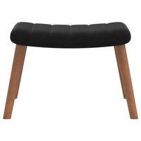 Poltrona Relax con Poggiapiedi Nero in Velluto 327672