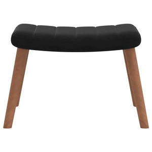 Poltrona Relax con Poggiapiedi Nero in Velluto 327672