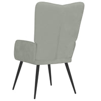 Sedia Relax Grigio Chiaro in Velluto 327677