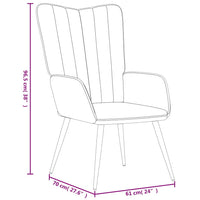 Sedia Relax Grigio Chiaro in Velluto 327677