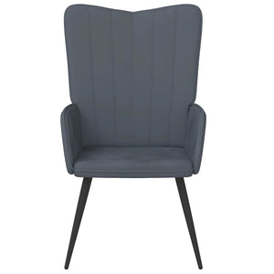 Sedia Relax Grigio Scuro in Velluto 327678