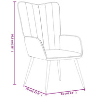 Sedia Relax Grigio Scuro in Velluto 327678