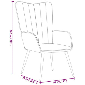 Sedia Relax Grigio Scuro in Velluto 327678