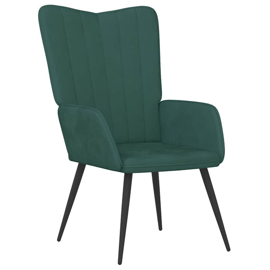 Sedia Relax Verde Scuro in Velluto 327679