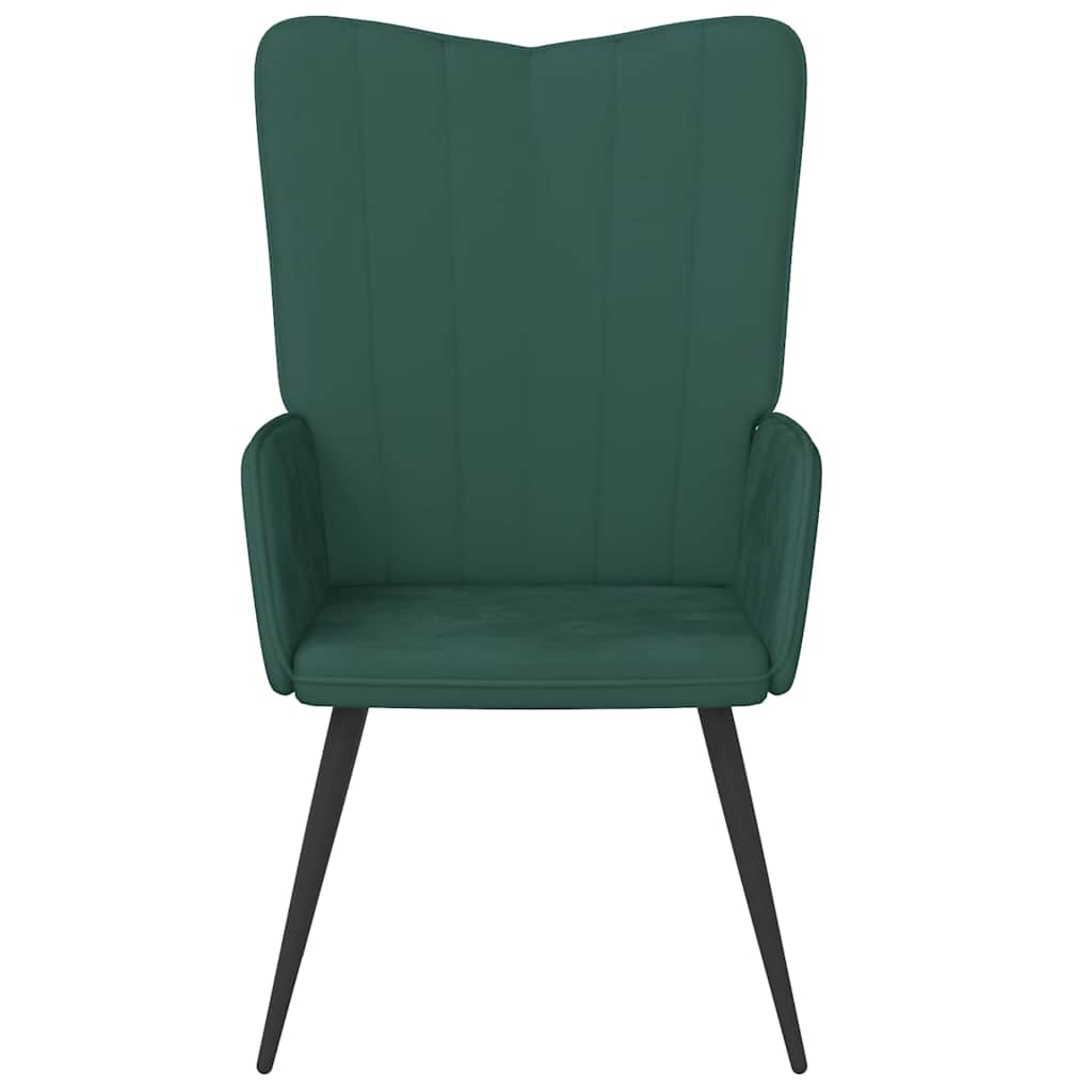 Sedia Relax Verde Scuro in Velluto 327679