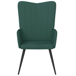 Sedia Relax Verde Scuro in Velluto 327679