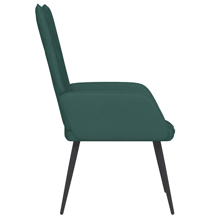 Sedia Relax Verde Scuro in Velluto 327679