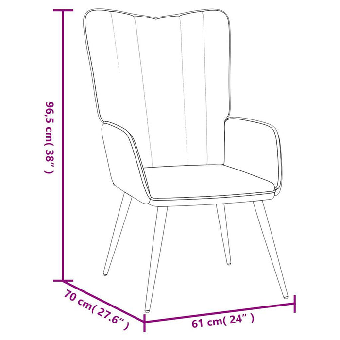 vidaXL Sedia Relax Nera in Velluto