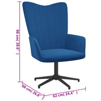 Poltrona Relax Blu in Velluto