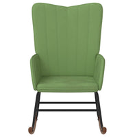 Sedia a Dondolo Verde Chiaro in Velluto 327746