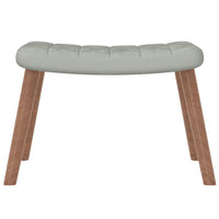 Poltrona a Dondolo con Poggiapiedi Grigio Chiaro in Velluto 327754