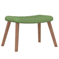 Poltrona a Dondolo con Poggiapiedi Verde Chiaro in Velluto 327757