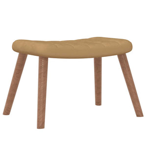 Poltrona a Dondolo con Poggiapiedi Marrone in Vellutocod mxl 95502