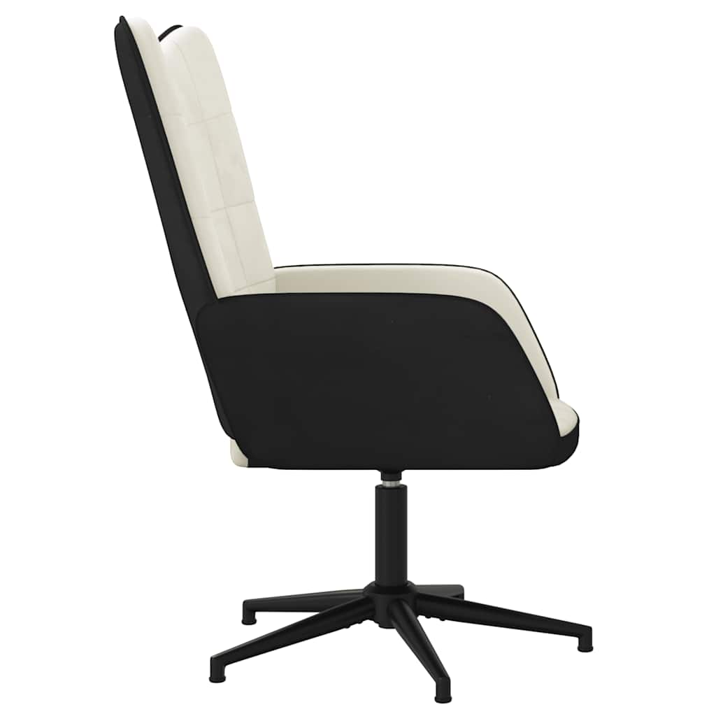 Poltrona Relax Bianco Crema in Velluto e PVC 327840