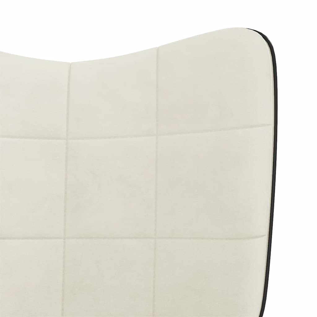 Poltrona Relax Bianco Crema in Velluto e PVC 327840