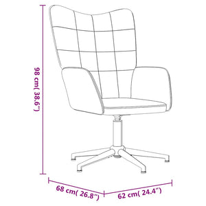 Poltrona Relax Bianco Crema in Velluto e PVC 327840