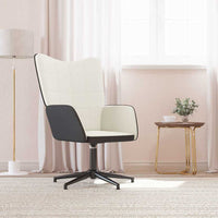 Poltrona Relax Bianco Crema in Velluto e PVC 327840