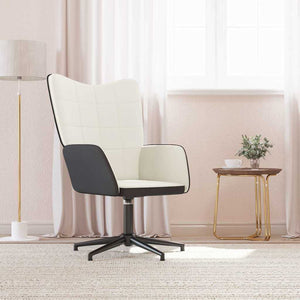 Poltrona Relax Bianco Crema in Velluto e PVC 327840