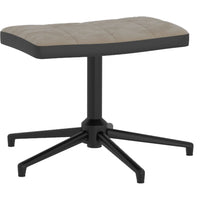 Poltrona Relax con Poggiapiedi Grigio Chiaro in Velluto e PVC 327842