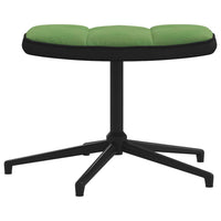 Poltrona Relax con Poggiapiedi Verde Chiaro in Velluto e PVC 327845