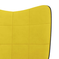 Poltrona Relax con Poggiapiedi Giallo Senape in Velluto e PVC 327849