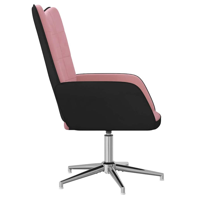 Sedia Relax Rosa in Velluto e PVC 327857