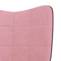 Sedia Relax Rosa in Velluto e PVC 327857
