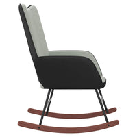 Sedia a Dondolo Grigio Chiaro in Velluto e PVC 327875