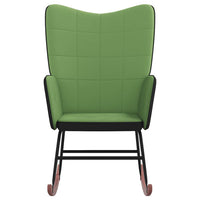 Sedia a Dondolo Verde Chiaro in Velluto e PVC 327878