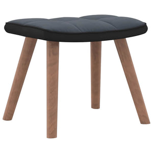 Sedia a Dondolo con Poggiapiedi Grigio Scuro in Velluto e PVC 327887