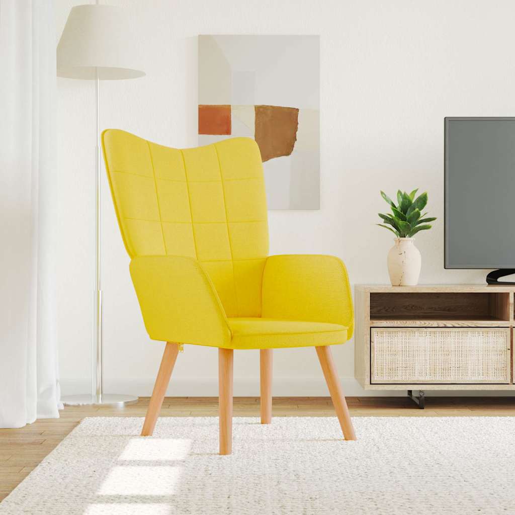 Sedia Relax Giallo Senape in Tessuto 327926